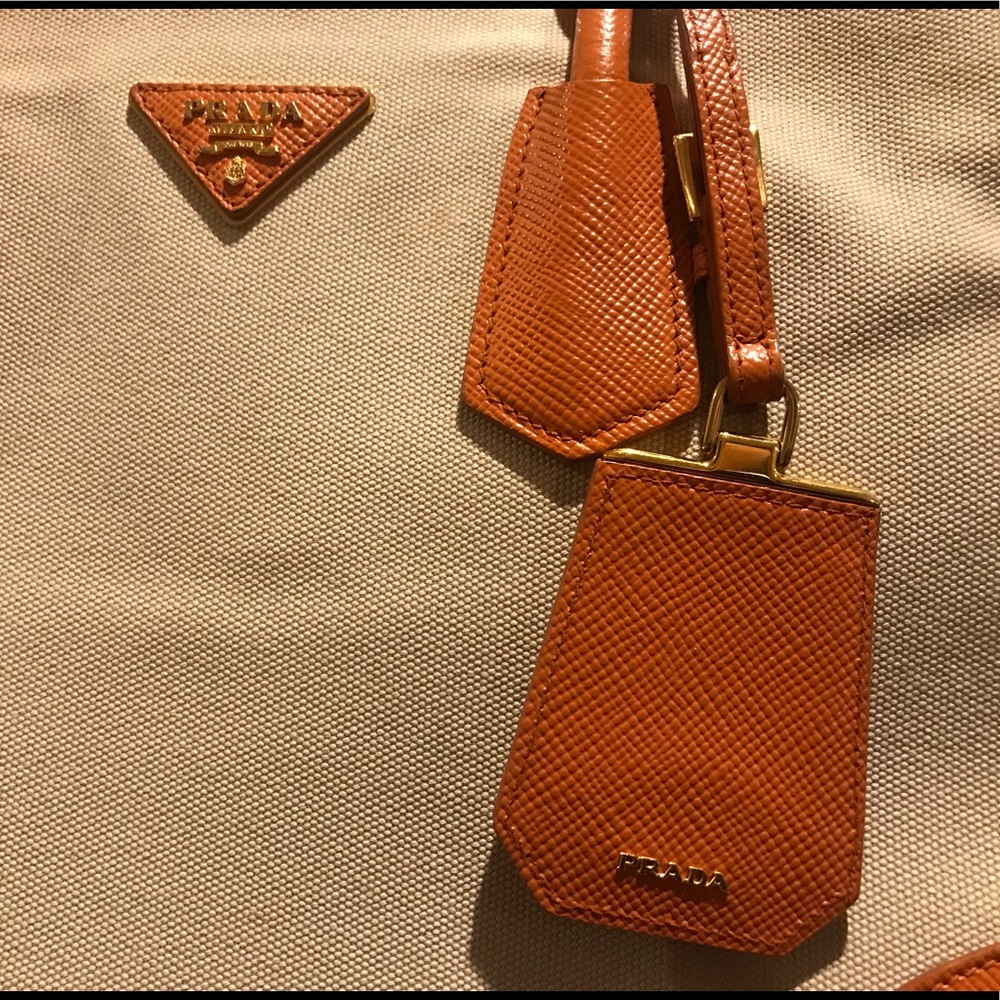 💯 Prada Double Saffiano Cuir & Canapa Medium Tote - Picture 8 of 8